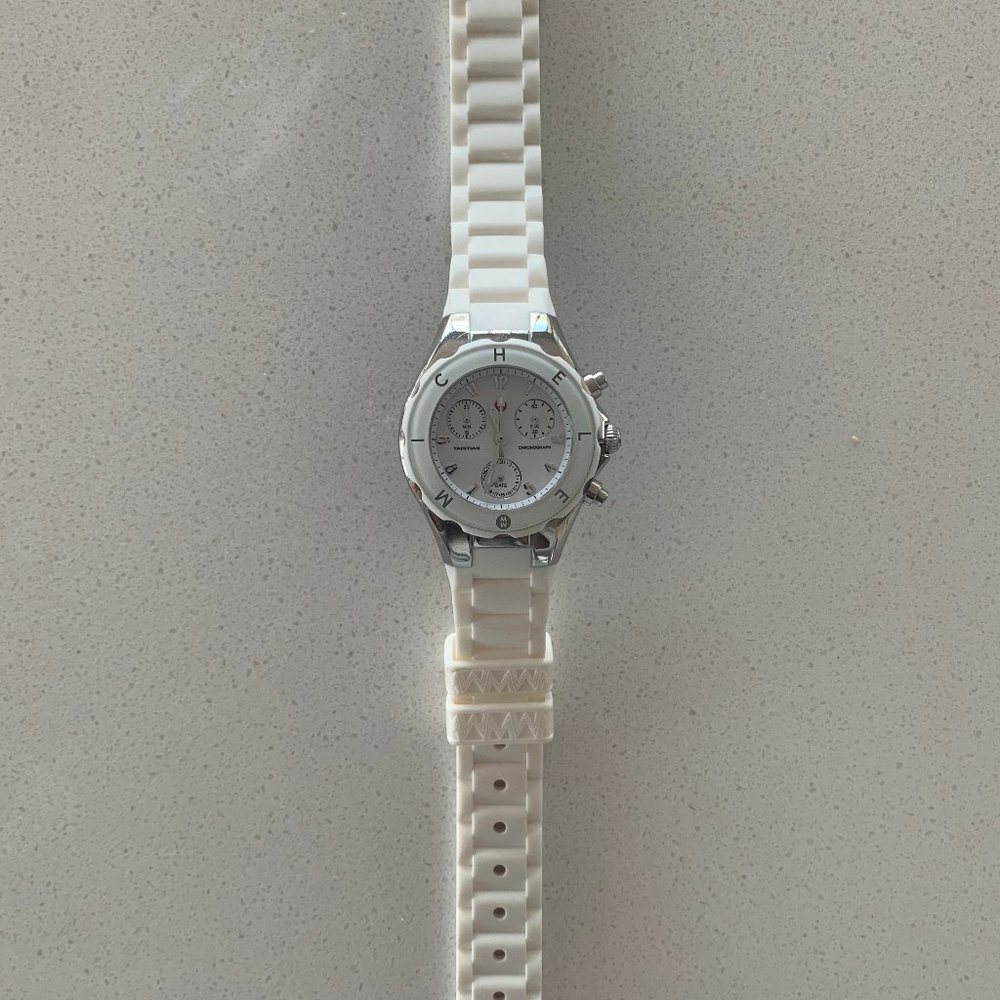 Michele Tahitian Jelly Bean Large White Watch